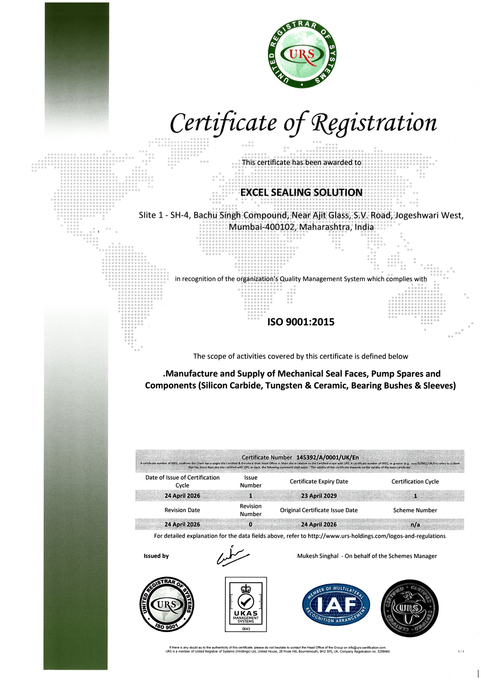 ISO Certificate - Mumbai